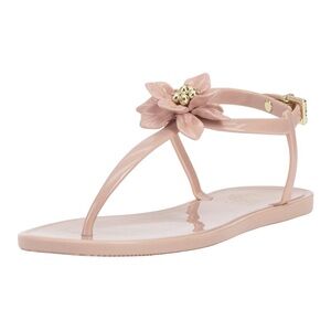 New‎ VINCE CAMUTO Jelynn Floral Appliqué Jelly Sandal Size 12 light pink